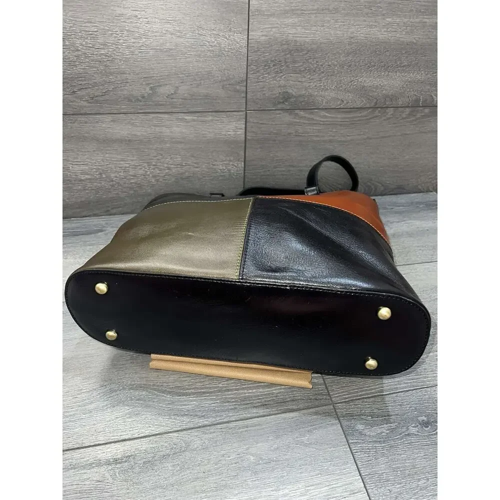 Patricia Nash Distressed Vintage Leather Braden Tote Color Black Bag A552409